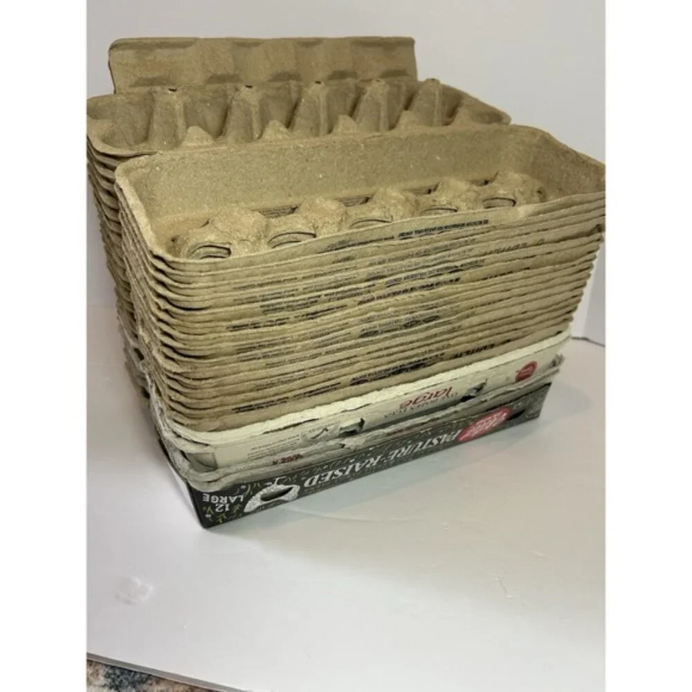 Lot of 20 - Paper Cardboard Egg Cartons Empty Holds 1 Dozen 20 Large Each Used